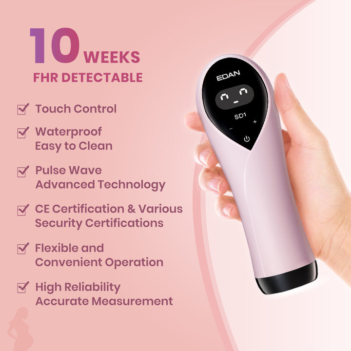 Edan SD1 Ultrasonic Fetal Doppler from FetalMon Track Your Baby’s Fetal Heart Rate on the Easy-to-Use Display Screen - FetalMon